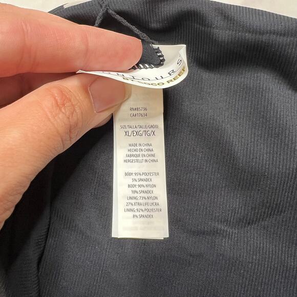 Coco Reed Contours Sarong Skirt Bikini Bottom Size XL Black Animal Print New - Picture 6 of 7